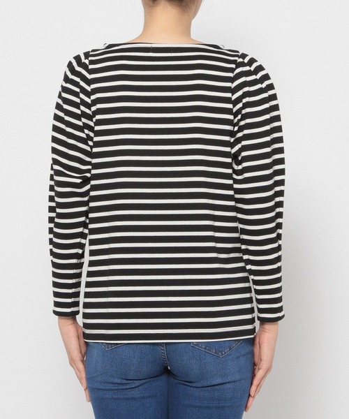 LEPSIM(レプシィム)の「【FOR I SERIES】ボートネックボーダーカットソー 158116(Tシャツ/カットソー・レディース・ブラック/ネイビー/グリーン・SMALL)」の18枚目の写真
