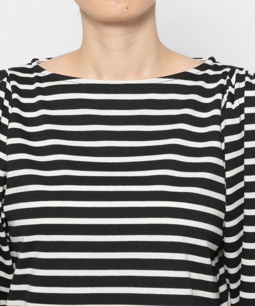 LEPSIM(レプシィム)の「【FOR I SERIES】ボートネックボーダーカットソー 158116(Tシャツ/カットソー・レディース・ブラック/ネイビー/グリーン・SMALL)」の19枚目の写真