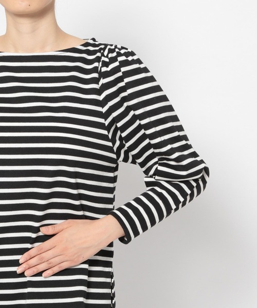 LEPSIM(レプシィム)の「【FOR I SERIES】ボートネックボーダーカットソー 158116(Tシャツ/カットソー・レディース・ブラック/ネイビー/グリーン・SMALL)」の20枚目の写真