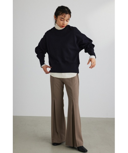 STYLEMIXER（スタイルミキサー）の「ロングリブスウェットトップ（スウェット・レディース・ダークネイビー/ホワイト/イエロー・FREE）」の13枚目の写真