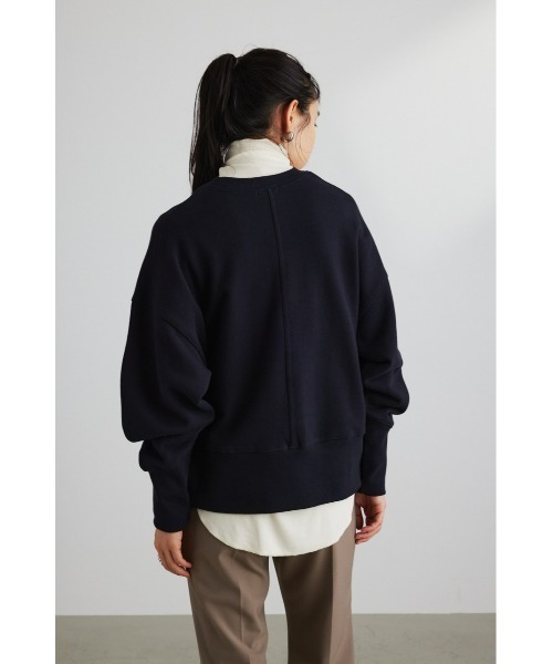STYLEMIXER（スタイルミキサー）の「ロングリブスウェットトップ（スウェット・レディース・ダークネイビー/ホワイト/イエロー・FREE）」の18枚目の写真