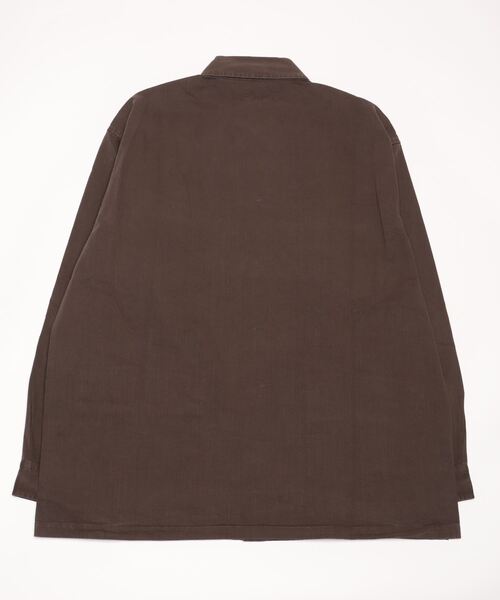 schott(ショット)の「Schott/ショット/HERRINBONE FATIGUE SHIRT/ヘリンボーン ファティーグシャツ(シャツ/ブラウス・メンズ・ブラック/ブラウン・L/XL/M/2XL)」の3枚目の写真