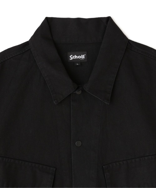 schott(ショット)の「Schott/ショット/HERRINBONE FATIGUE SHIRT/ヘリンボーン ファティーグシャツ(シャツ/ブラウス・メンズ・ブラック/ブラウン・L/XL/M/2XL)」の8枚目の写真