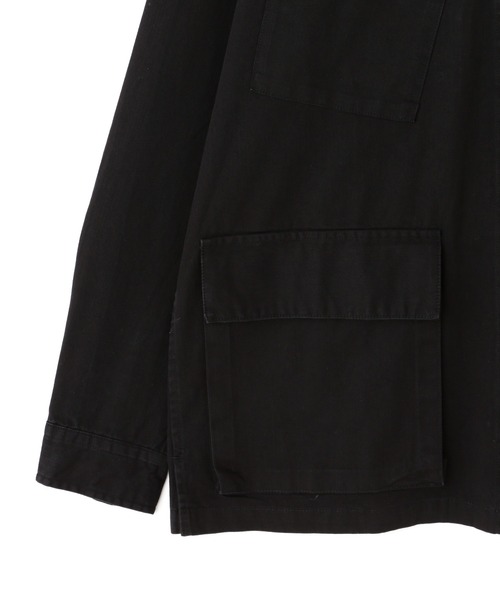schott(ショット)の「Schott/ショット/HERRINBONE FATIGUE SHIRT/ヘリンボーン ファティーグシャツ(シャツ/ブラウス・メンズ・ブラック/ブラウン・L/XL/M/2XL)」の10枚目の写真