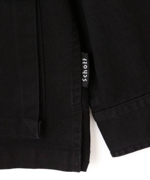 schott(ショット)の「Schott/ショット/HERRINBONE FATIGUE SHIRT/ヘリンボーン ファティーグシャツ(シャツ/ブラウス・メンズ・ブラック/ブラウン・L/XL/M/2XL)」の11枚目の写真