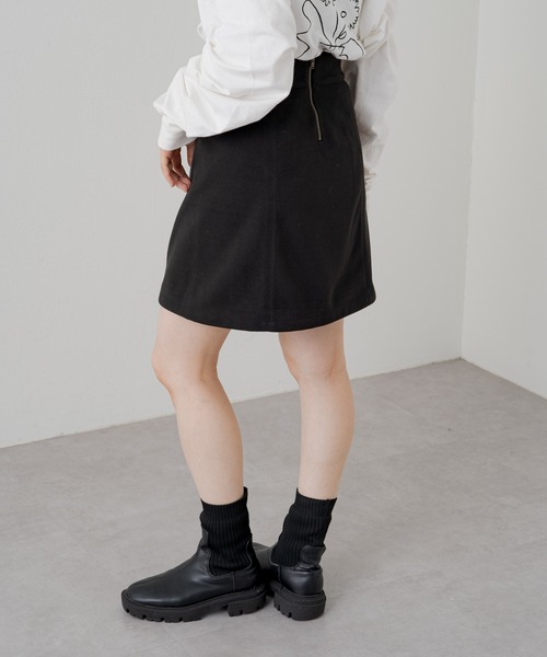 Kastane（カスタネ）の「台形ミニスカート（スカート・レディース・アイボリー/ブラック・FREE）」の13枚目の写真