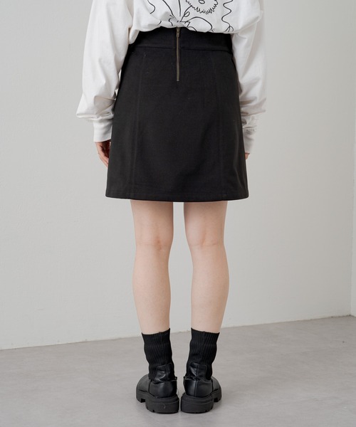 Kastane（カスタネ）の「台形ミニスカート（スカート・レディース・アイボリー/ブラック・FREE）」の16枚目の写真