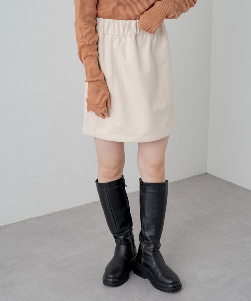 Kastane（カスタネ）の「台形ミニスカート（スカート・レディース・アイボリー/ブラック・FREE）」の3枚目の写真