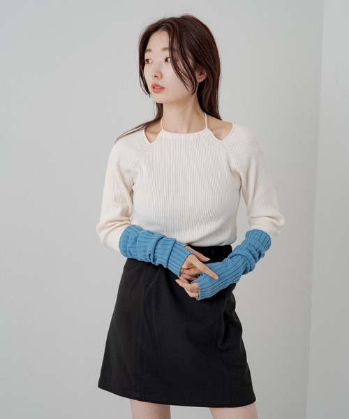 Kastane（カスタネ）の「台形ミニスカート（スカート・レディース・アイボリー/ブラック・FREE）」の12枚目の写真