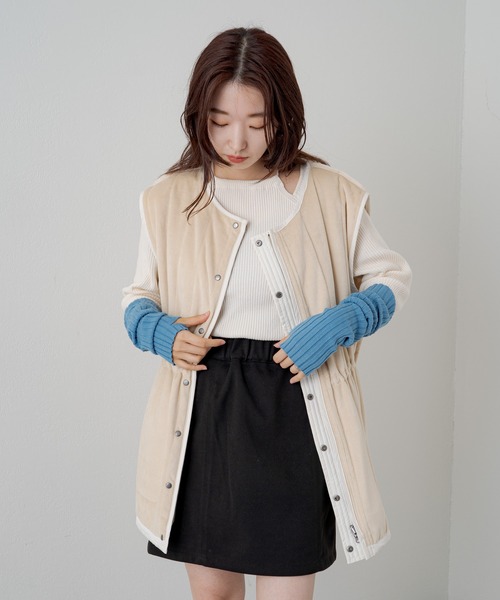 Kastane（カスタネ）の「台形ミニスカート（スカート・レディース・アイボリー/ブラック・FREE）」の10枚目の写真