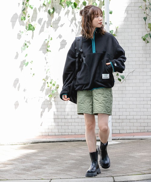 DISCUS(ディスカス)の「【DISCUS】フリースハーフジップ(Tシャツ/カットソー・レディース・ブラック/グレー/オフホワイト/ブルー・M/L)」の13枚目の写真