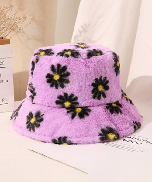 Revo.（レボ）の「マーガレット 花柄 ファー バケットハット（ハット
