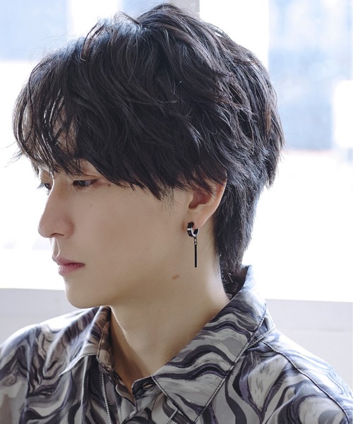 Ellno Loset（エルノロゼット）の「スティックイヤリング/片耳用（イヤリング・メンズ・ブラック/シルバー・FREE）」の3枚目の写真