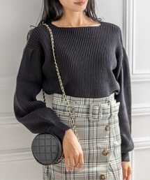 clear | ボートネックリブニットトップス≪2022AW≫(ニット/セーター)