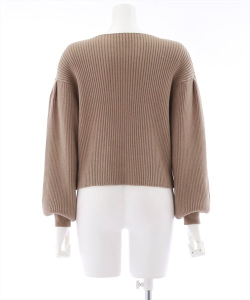 clear（クリア）の「ボートネックリブニットトップス（ニット/セーター・レディース・モカ/ブルー/アイボリー/マスタード/ブラック・F）」の11枚目の写真