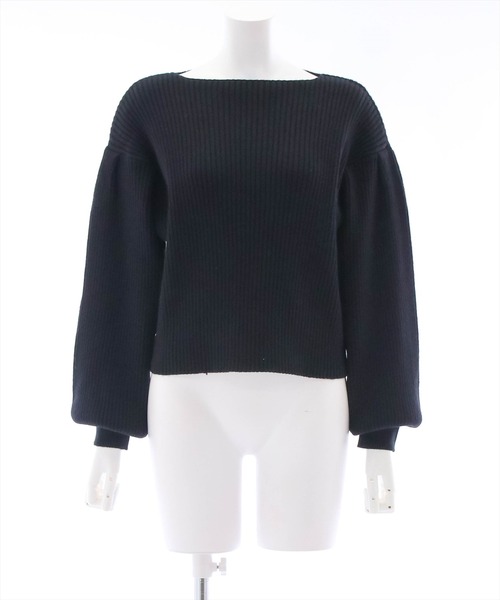 clear（クリア）の「ボートネックリブニットトップス（ニット/セーター・レディース・モカ/ブルー/アイボリー/マスタード/ブラック・F）」の21枚目の写真