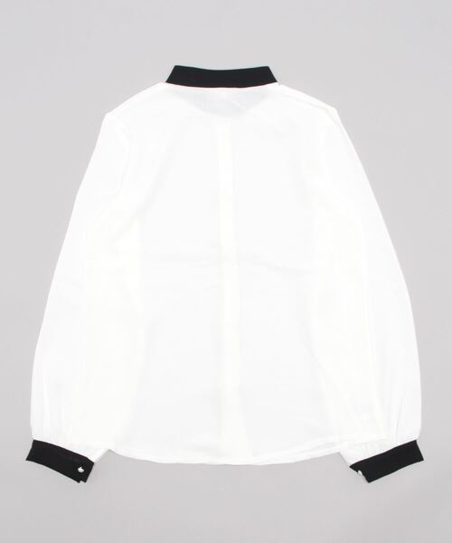 Coo+i(クーイ)の「配色バイカラーブラウス(シャツ/ブラウス・レディース・モカ/ブラック/ベージュ/ホワイト/グレー・M/L)」の9枚目の写真