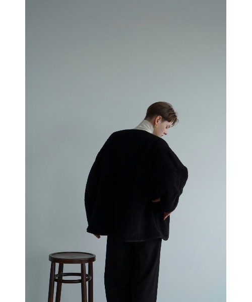 CLANE（クラネ）の「CLANE/クラネ/REVERSIBLE BOA JACKET（ブルゾン・レディース・アイボリー/ブラック/カーキ・1）」の11枚目の写真