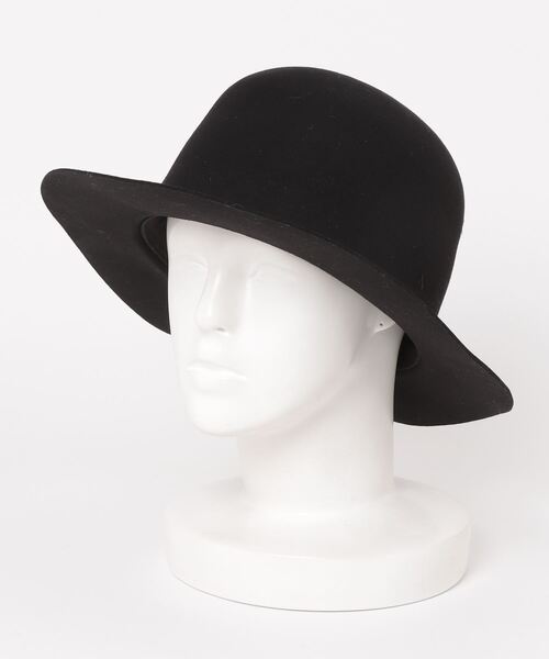 Toironier（トワロニエ）の「Toironier/トワロニエ/Open Crown Wool Felt Hat（ハット・メンズ・ブラック/チャコール・F）」の2枚目の写真