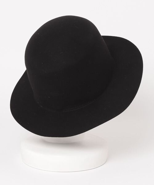 Toironier（トワロニエ）の「Toironier/トワロニエ/Open Crown Wool Felt Hat（ハット・メンズ・ブラック/チャコール・F）」の3枚目の写真