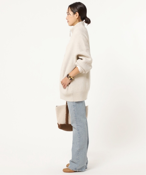 AP STUDIO（エーピーストゥディオ）の「《追加》ジップニットブルゾン（カーディガン/ボレロ・レディース・アイボリー/ブラック・FREE）」の17枚目の写真