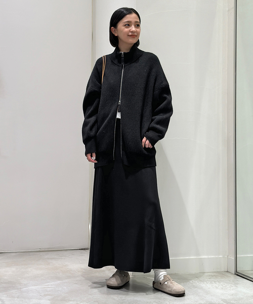 AP STUDIO（エーピーストゥディオ）の「《追加》ジップニットブルゾン（カーディガン/ボレロ・レディース・アイボリー/ブラック・FREE）」の22枚目の写真