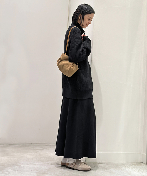 AP STUDIO（エーピーストゥディオ）の「《追加》ジップニットブルゾン（カーディガン/ボレロ・レディース・アイボリー/ブラック・FREE）」の14枚目の写真