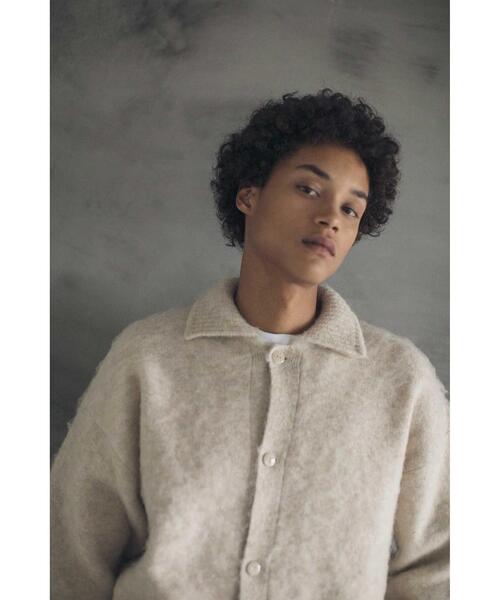 MONKEY TIME（モンキータイム）の「＜monkey time＞ BRSHD MHR PL CARDIGAN/カーディガン（カーディガン/ボレロ・メンズ・ライム/ナチュラル/ブラック・S/M/L）」の4枚目の写真