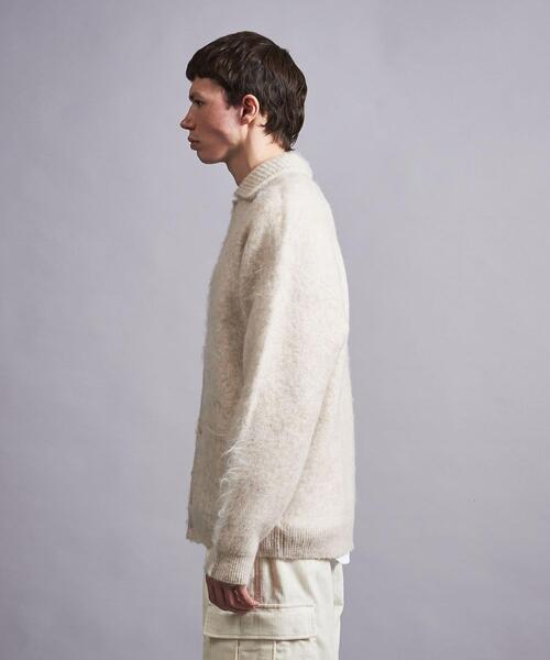 MONKEY TIME（モンキータイム）の「＜monkey time＞ BRSHD MHR PL CARDIGAN/カーディガン（カーディガン/ボレロ・メンズ・ライム/ナチュラル/ブラック・S/M/L）」の12枚目の写真