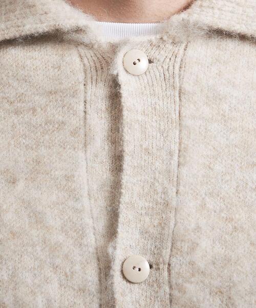 MONKEY TIME（モンキータイム）の「＜monkey time＞ BRSHD MHR PL CARDIGAN/カーディガン（カーディガン/ボレロ・メンズ・ライム/ナチュラル/ブラック・S/M/L）」の9枚目の写真