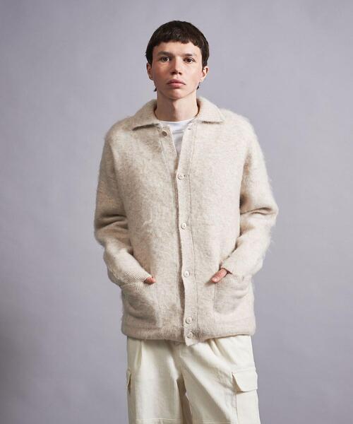 MONKEY TIME（モンキータイム）の「＜monkey time＞ BRSHD MHR PL CARDIGAN/カーディガン（カーディガン/ボレロ・メンズ・ライム/ナチュラル/ブラック・S/M/L）」の13枚目の写真