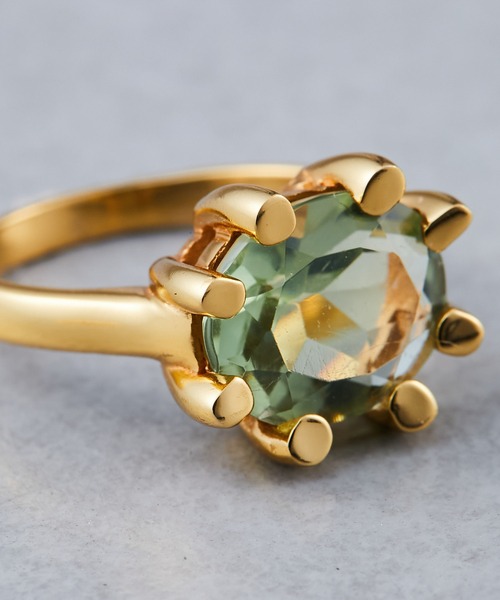 SHYLA（シャイラ）の「【SHYLA（シャイラ）】OVAL CLAW RING/リング（リング・レディース・グリーン/シャンパン・13）」の4枚目の写真