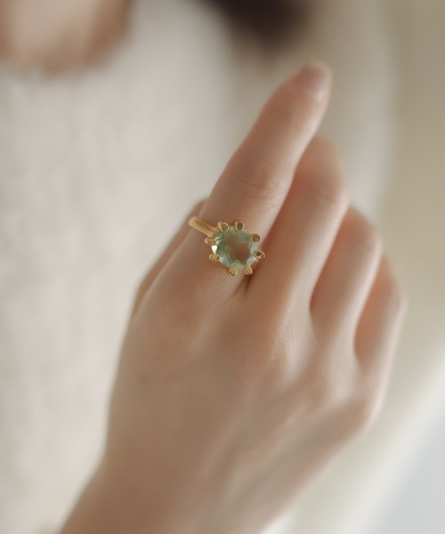 SHYLA（シャイラ）の「【SHYLA（シャイラ）】OVAL CLAW RING/リング（リング・レディース・グリーン/シャンパン・13）」の6枚目の写真