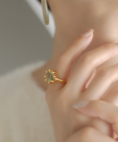 SHYLA（シャイラ）の「【SHYLA（シャイラ）】OVAL CLAW RING/リング（リング・レディース・グリーン/シャンパン・13）」の7枚目の写真