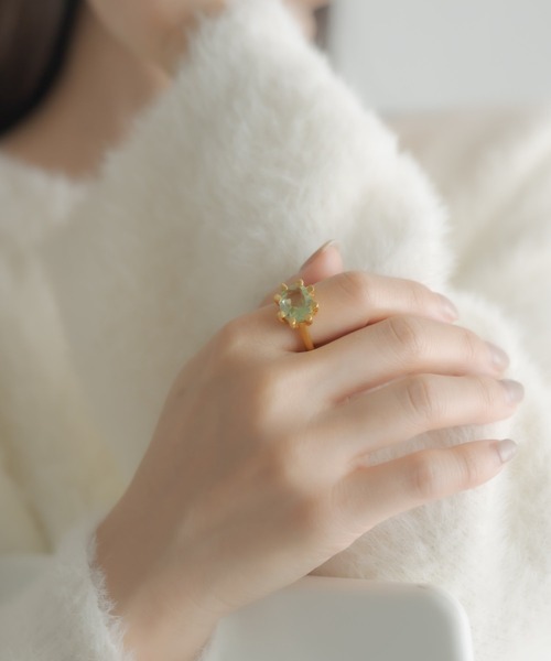 SHYLA（シャイラ）の「【SHYLA（シャイラ）】OVAL CLAW RING/リング（リング・レディース・グリーン/シャンパン・13）」の10枚目の写真