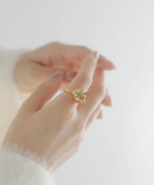SHYLA（シャイラ）の「【SHYLA（シャイラ）】OVAL CLAW RING/リング（リング・レディース・グリーン/シャンパン・13）」の13枚目の写真