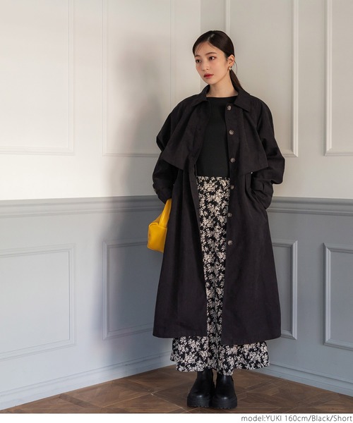 coca(coca)(コカ)の「ピーチスキントレンチコート(トレンチコート・レディース・ダークベージュ/ブラック・SHORT/LONG)」の3枚目の写真