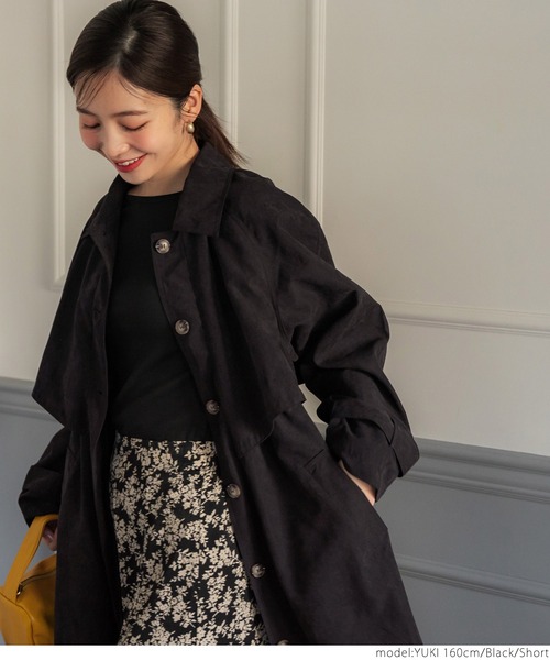 coca(coca)(コカ)の「ピーチスキントレンチコート(トレンチコート・レディース・ダークベージュ/ブラック・SHORT/LONG)」の4枚目の写真