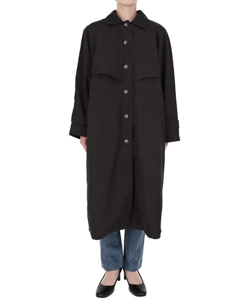 coca(coca)(コカ)の「ピーチスキントレンチコート(トレンチコート・レディース・ダークベージュ/ブラック・SHORT/LONG)」の16枚目の写真