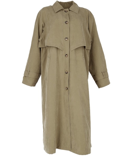 coca(coca)(コカ)の「ピーチスキントレンチコート(トレンチコート・レディース・ダークベージュ/ブラック・SHORT/LONG)」の14枚目の写真