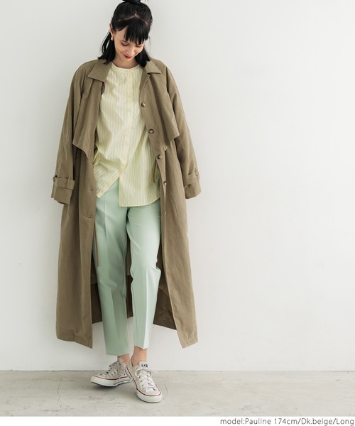 coca(coca)(コカ)の「ピーチスキントレンチコート(トレンチコート・レディース・ダークベージュ/ブラック・SHORT/LONG)」の12枚目の写真