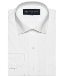 透け防止 形態安定ノーアイロン ワイド 長袖ビジネスワイシャツ