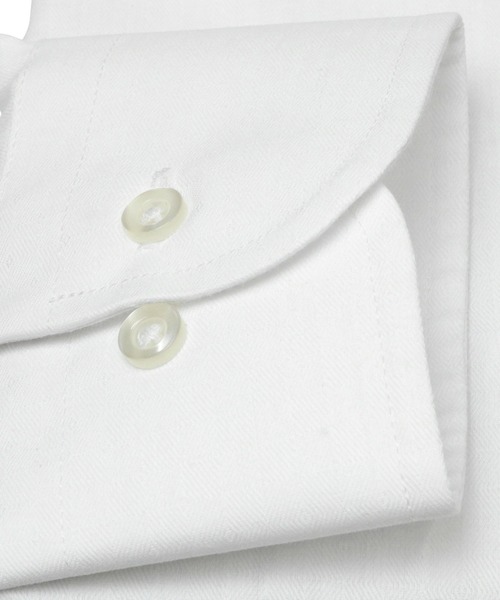 TOKYO SHIRTS（トウキョウシャツ）の「透け防止 形態安定ノーアイロン ワイド 長袖ビジネスワイシャツ（ビジネスシャツ・メンズ・ホワイト・首回り41cm-裄丈82cm/首回り39cm-裄丈80cm/首回り42cm-裄丈82cm/首回り41cm-裄丈86cm/首回り39cm-裄丈84cm/首回り37cm-裄丈80cm/首回り42cm-裄丈86cm/首回り43cm-裄丈86cm/首回り43cm-裄丈82cm/首回り37cm-裄丈84cm）」の3枚目の写真