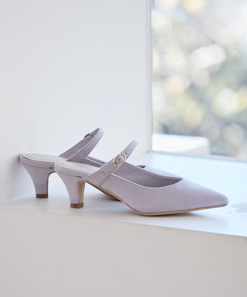 Juze（ジュゼ）の「ポインテッドストラップミュール（パンプス・レディース・ブラック/ラベンダー/ベージュ・23.0cm/23.5cm/24.0cm/24.5cm）」の16枚目の写真