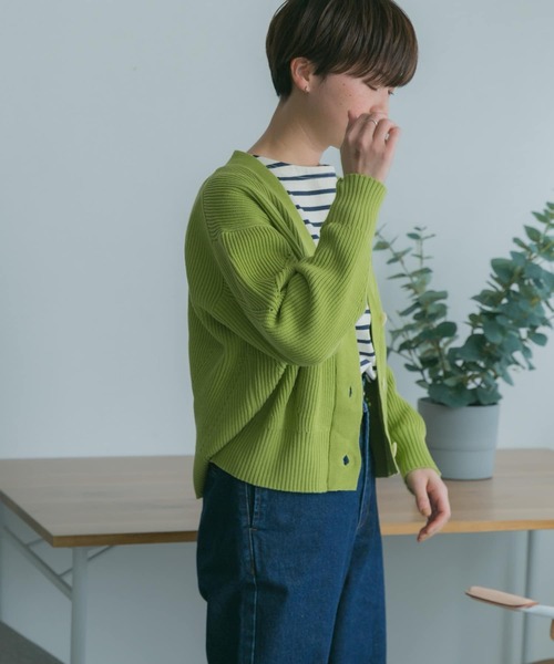 FORK&SPOON（フォークアンドスプーン）の「FORK&SPOON ハイツイスト両畦カーディガン（カーディガン/ボレロ）」 WEAR