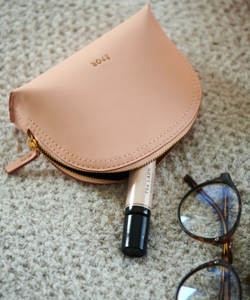 E'POR(エポール)の「【E'POR】SMALL GOODS Pouch/Y BAG Mini対応(ポーチ・レディース・チャコールグレー/ベージュ/ピンク/オレンジ・FREE)」の4枚目の写真