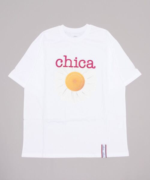 Chica(チカ)の「chica/チカ/デイジーTシャツ(Tシャツ/カットソー・レディース・ブラック/ピンク/ホワイト・F)」の2枚目の写真