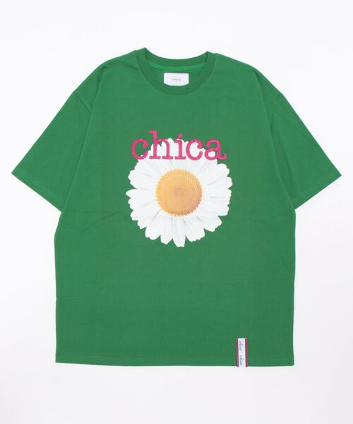 Chica(チカ)の「chica/チカ/デイジーTシャツ(Tシャツ/カットソー・レディース・ブラック/ピンク/ホワイト・F)」の3枚目の写真