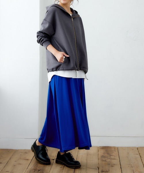 nissen(ニッセン)の「ポケット付カットソーマキシスカート(スカート・レディース・ピンク/グリーン/パープル/イエロー/チャコールグレー/ブラック/ブルー・L/S/M/LL)」の16枚目の写真