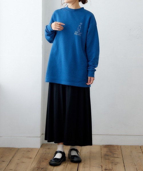 nissen(ニッセン)の「ポケット付カットソーマキシスカート(スカート・レディース・ピンク/グリーン/パープル/イエロー/チャコールグレー/ブラック/ブルー・L/S/M/LL)」の14枚目の写真